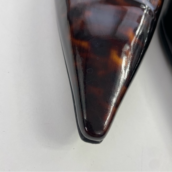 Stuart Weitzman Slingback Tortoise Shell Point-Toe Wedge Heels‎ - Picture 9 of 16